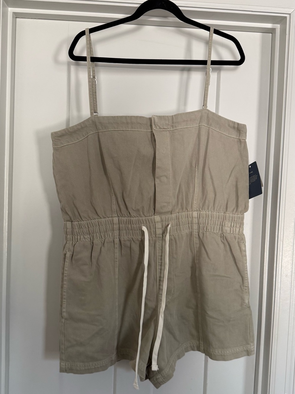 Tie Waist Overall Romper